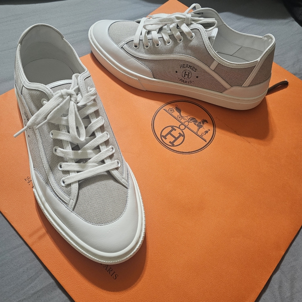 HERMES GET Sneakers Men's SIZE 44 New - Picture 9 of 12